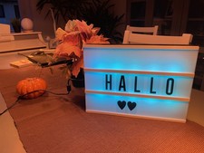 LED Dekolicht Light Box mit 3 Zeilen - Weihnachtsgeschenk - Top Zustand