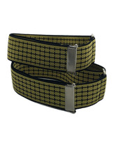 Ärmelhalter Blusenraffer 2,5 cm breit  verstellbar gelb schwarz Fb 57