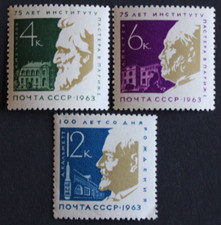 Sowjetunion: Mi.-Nr. 2820-2822 "75 J. Pasteur Institut  aus 1963, postfrisch