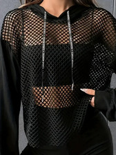 Durchsichtiges Netz-T-Shirt