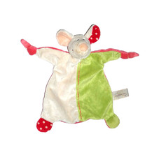 WIE NEU * first NICI MAUS Mouse Mäuschen rot grün beige Schmusetuch Kuscheltuch