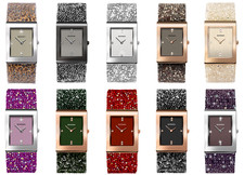 Seksy by Sekonda Rocks Damenuhr mit Steinbesatz Lederarmband