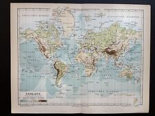 antike Weltkarte Land: Erdkarte um 1900 in Mercators Projektion