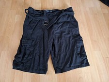 Southpole Herren Baggy Shorts Gr. 36 | Schwarz | Bermuda Cargo mit Gürtel | 