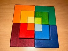 Grimm‘s Legespiel Viereck klein, bunt, gebraucht