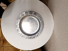 Deko Teller, Zink, Durchmesser 31 cm, ohne Beulen,