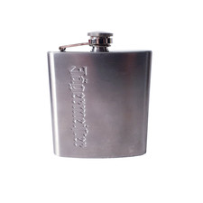 Jägermeister Flachmann 6oz Schriftzug Edelstahl Likör