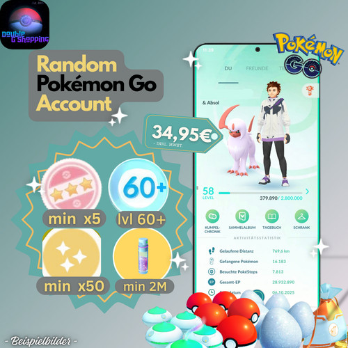Random pokémon account - go,