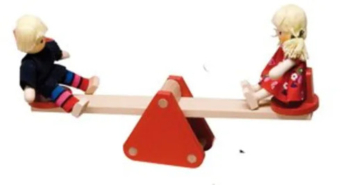 Puppenhaus spielplatz wippe - puppenhaus,