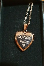 Personalisiert graviert Roségold Herz Medaillon Valentinstag Geschenk, Freundin 