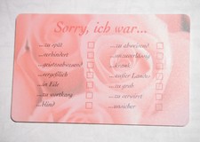 Telefonkarte mit Rosenmotiv