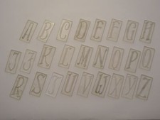 Gravierplatten Schablonen Groß-Buchstaben Schriftsatz Alphabet Graviermaschine 
