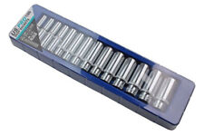 US PRO 14-TEILIG 3/8" Antrieb tief Steckschlüsselsatz 8-21 mm metrisch 6PT CR-V Stahl gerändelt Werkzeug