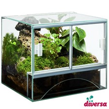 (78,00€/ Stk) Glas Terrarium 40x30x30cm diversa 36 Liter Schiebetür /