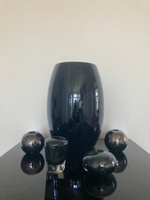 Edle, hochwertige schwarze Glasvasen von BoConcept