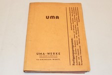 Betriebsanleitung - Fräsmaschine Fräse Bohr- & Fräswerk - UMA - BF56 - 1962