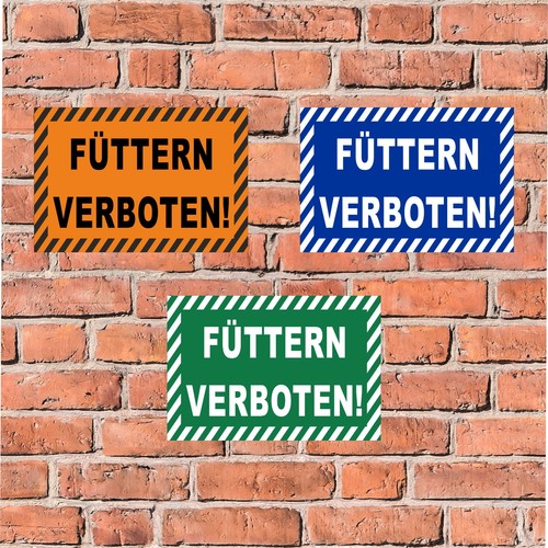 Schild füttern verboten - schild,