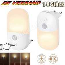 LED Nachtlicht Dimmbar mit Bewegungsmelder Steckdose Nachtlampe Steckdosenlicht