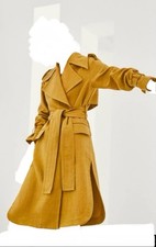 Mantel Senfgelb Mustard Leinen