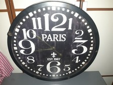 Vintage Wanduhr rund 52cm gross, Stil Bahnhofsuhr