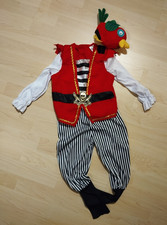 Pirat Freibeuter Kostüm Verkleidung Set Kinder Gr. 104 Karneval