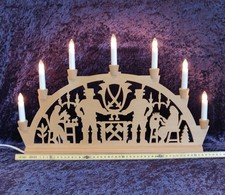 Schwibbogen handgefertigt Erzgebirge 55x35cm Lichterbogen Weihnachten Handarbeit