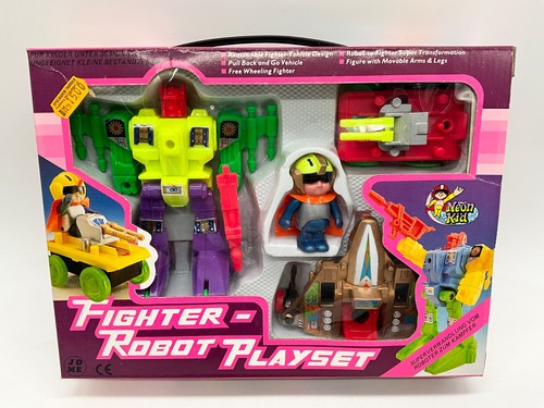 Neon kid fighter robot - robot, playset