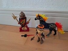 Playmobil Ritter Figur rot Novelmore mit Zubehör Konvolut Feuerritter 71213