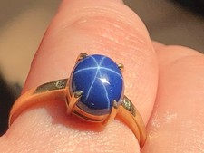 Ring Saphir 2 Diamanten 585