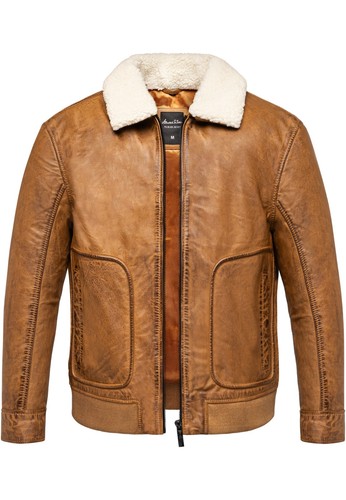 Herren aviator lederjacke - herren,