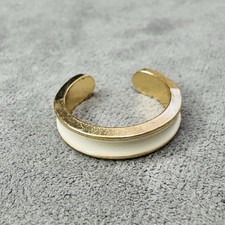 Ring vergoldet weiß Inlay