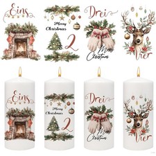 Kerzenschmuck, Advent Zahlen