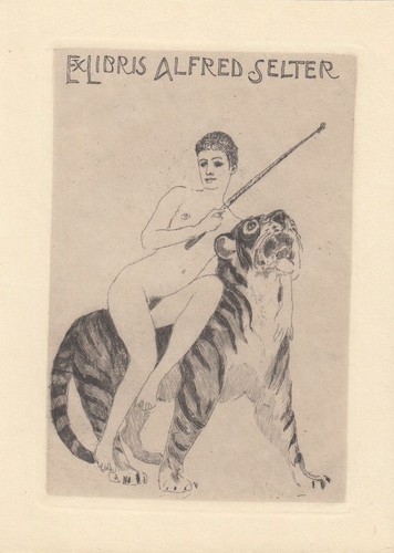Exlibris bookplate radierung - bookplate,