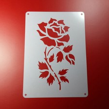 A5 Schablone Rose Blüte Blume