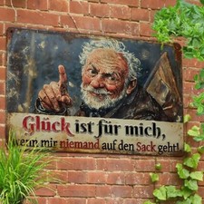 Blechschild Glück ist für