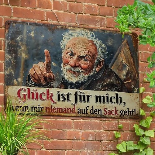 Blechschild glück ist für - blechschild,