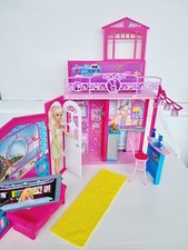 Mattel R4186 Barbie Glam Traum Ferien Haus Villa Klappbar + Zubehör + Puppe