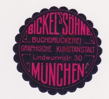 Vignette Reklame Buchdruckerei Böckel's Söhne München um 1910