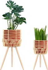2x Blumentopf mit Ständer im