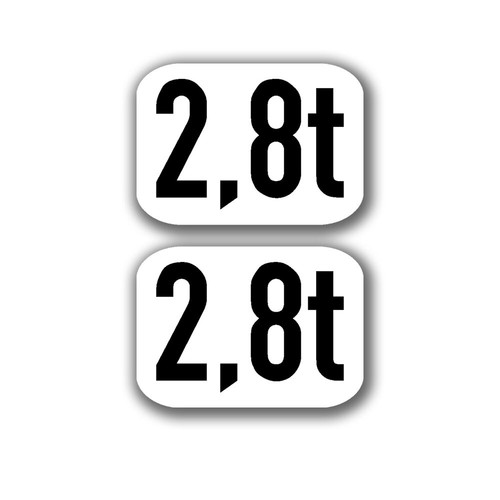 Aufkleber tonnen - 2,8t,