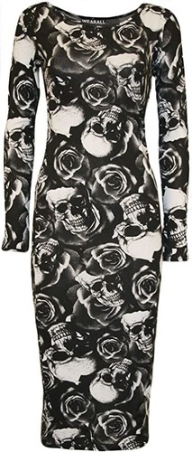 Totenkopf kleid skulls roses - kleid,