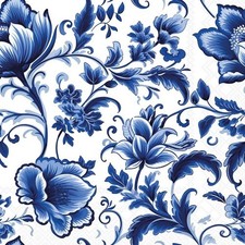 20 Servietten Delft Blue