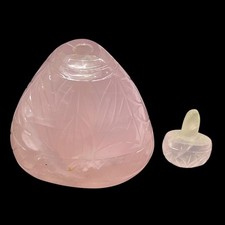 1027 Cts Natürlich Rose Quarz Handgeschnitzt Vintage Stil Edelstein Parfüm