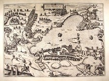 Antike Landkarte, Braun &