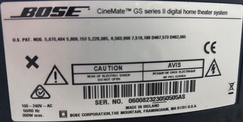 Bose cinemate series - series, ii