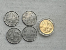 1 DM vergoldet 1966 F + 4