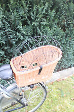  Gepäckträgerkorb mit Metallgitter Kissen Hundekorb Hundefahrradkorb Weidenkorb