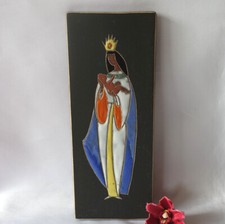 Kultiges Ruscha Wandbild Wandplatte Madonna Vintage Keramik / ev 309(21)