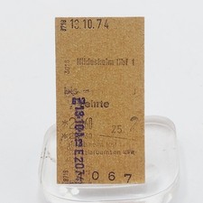 Fahrkarte Fahrschein Hildesheim Lehrte 1974