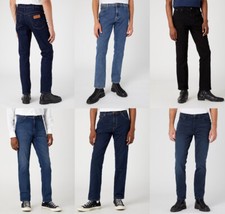 Wrangler Texas Slim - Weite 30-46 Länge 30-36 Blau Schwarz Stonewash